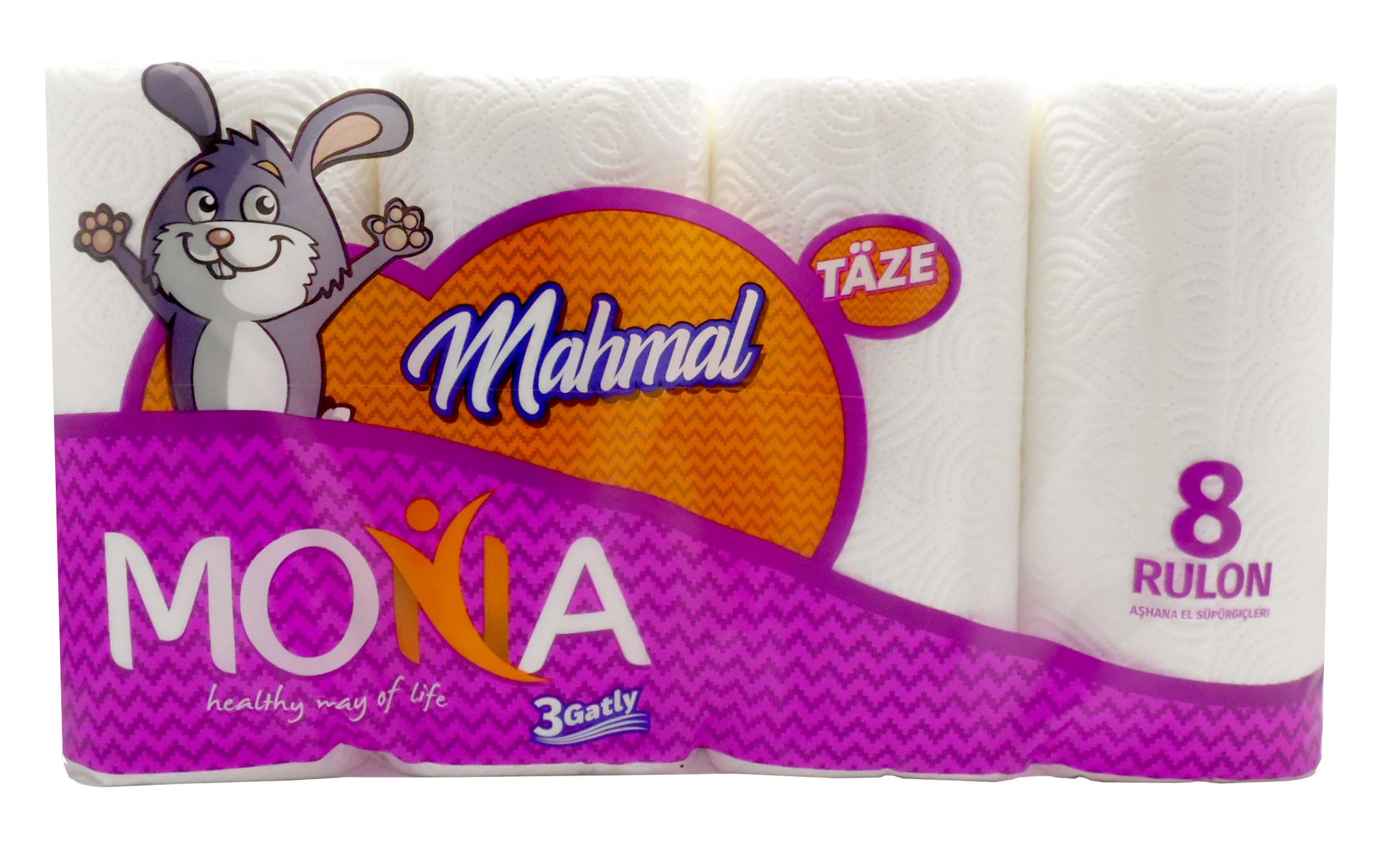 картинка Бумажное полотенце "MONA" х8шт, упак от магазина "HEŞDEK" офис маркет