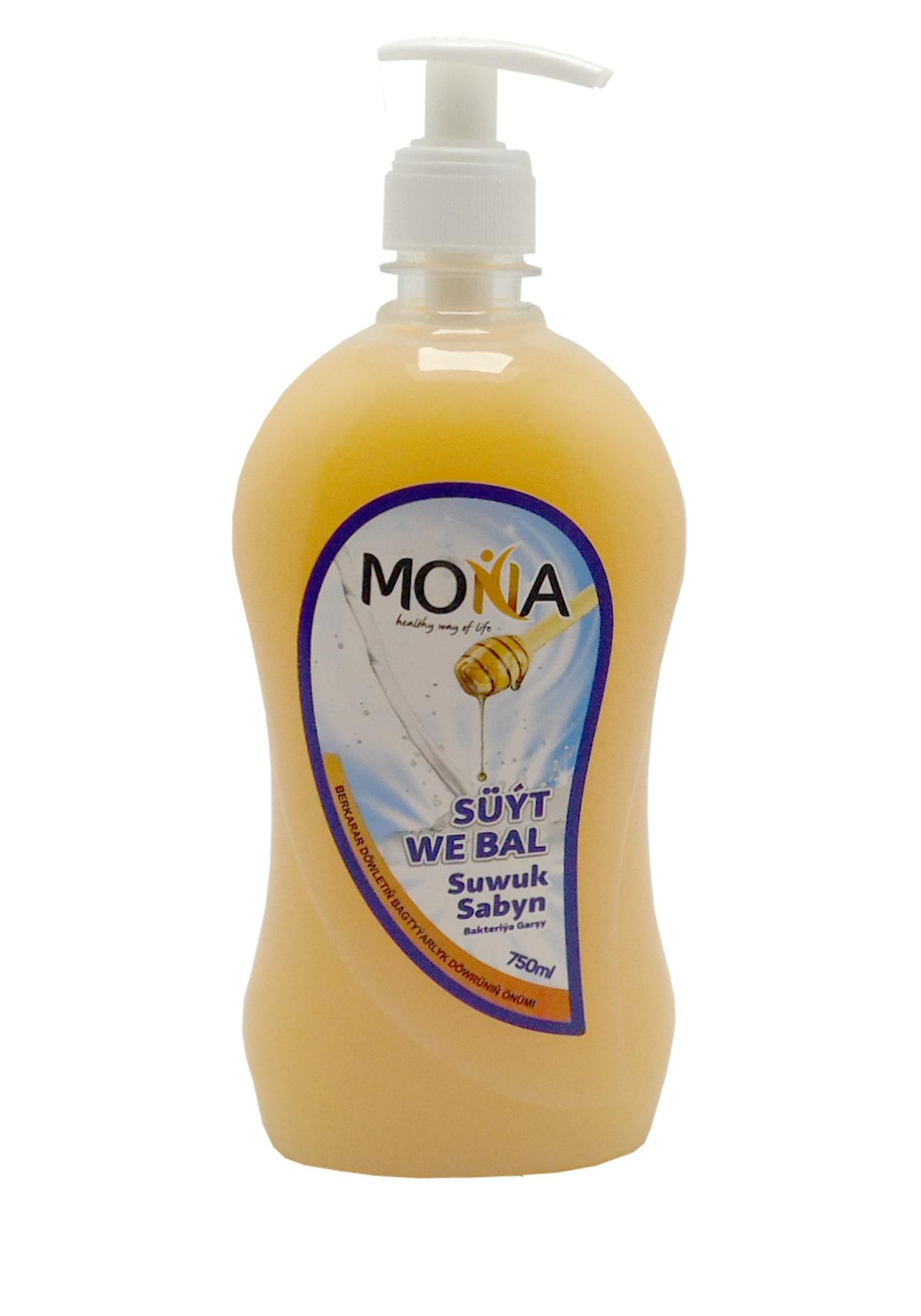 картинка Жидкое мыло "Mona" 750 мл, молоко и мёд от магазина "HEŞDEK" офис маркет