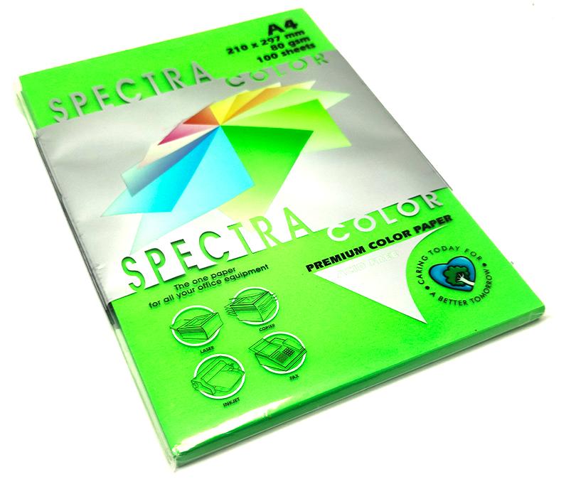 картинка Бумага цветная А4 / зеленая (100л) "Spectra" от магазина "HEŞDEK" офис маркет